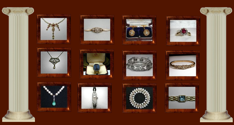 ANTIQUE - ART jewelry pieces in gold, silver and platinum